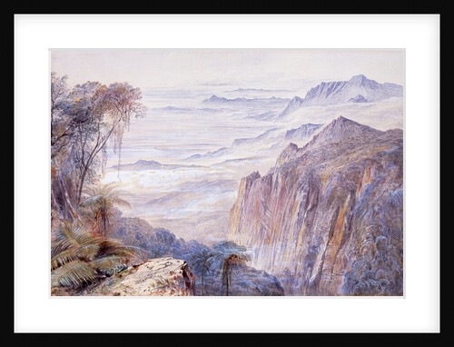 View near Conoor, Nilcheris, India by Edward Lear